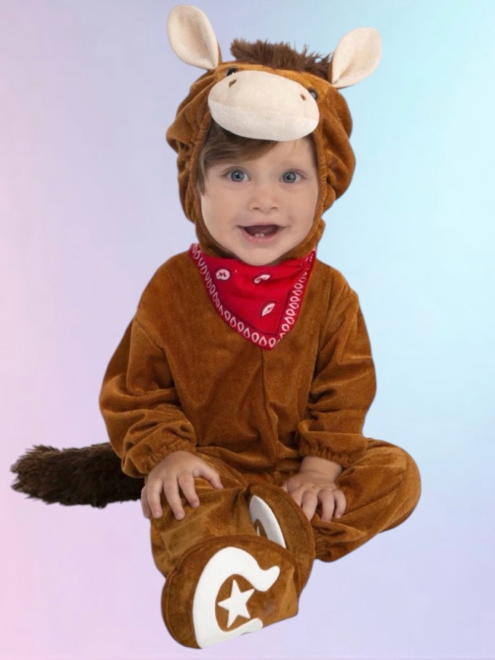 Horse Hero Halloween Costume with Red Bandana